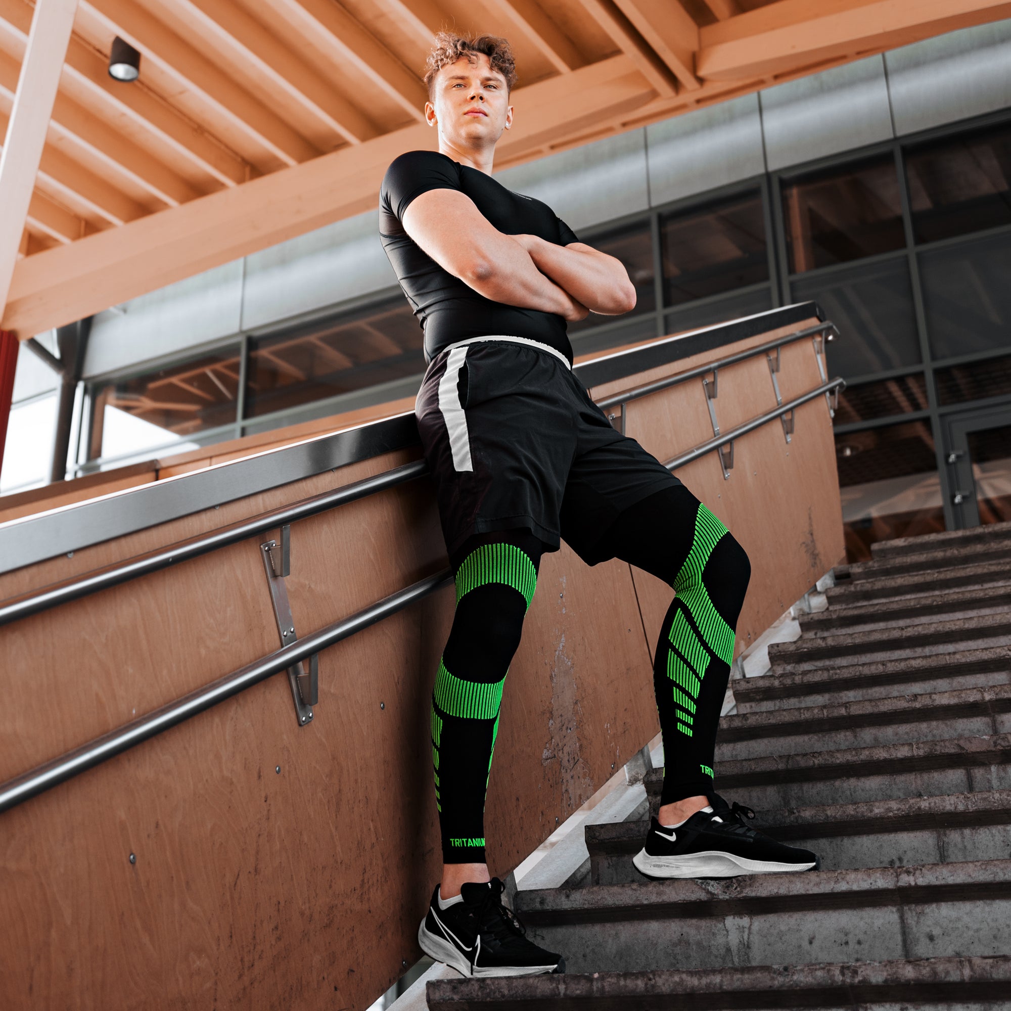 eXtend High – Kompressio- ja hoitolahkeet – Paineluokka 2 - Musta/lime.