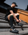 eXtend High – Kompressio- ja hoitosukat – Paineluokka 2 – Musta / Lime.