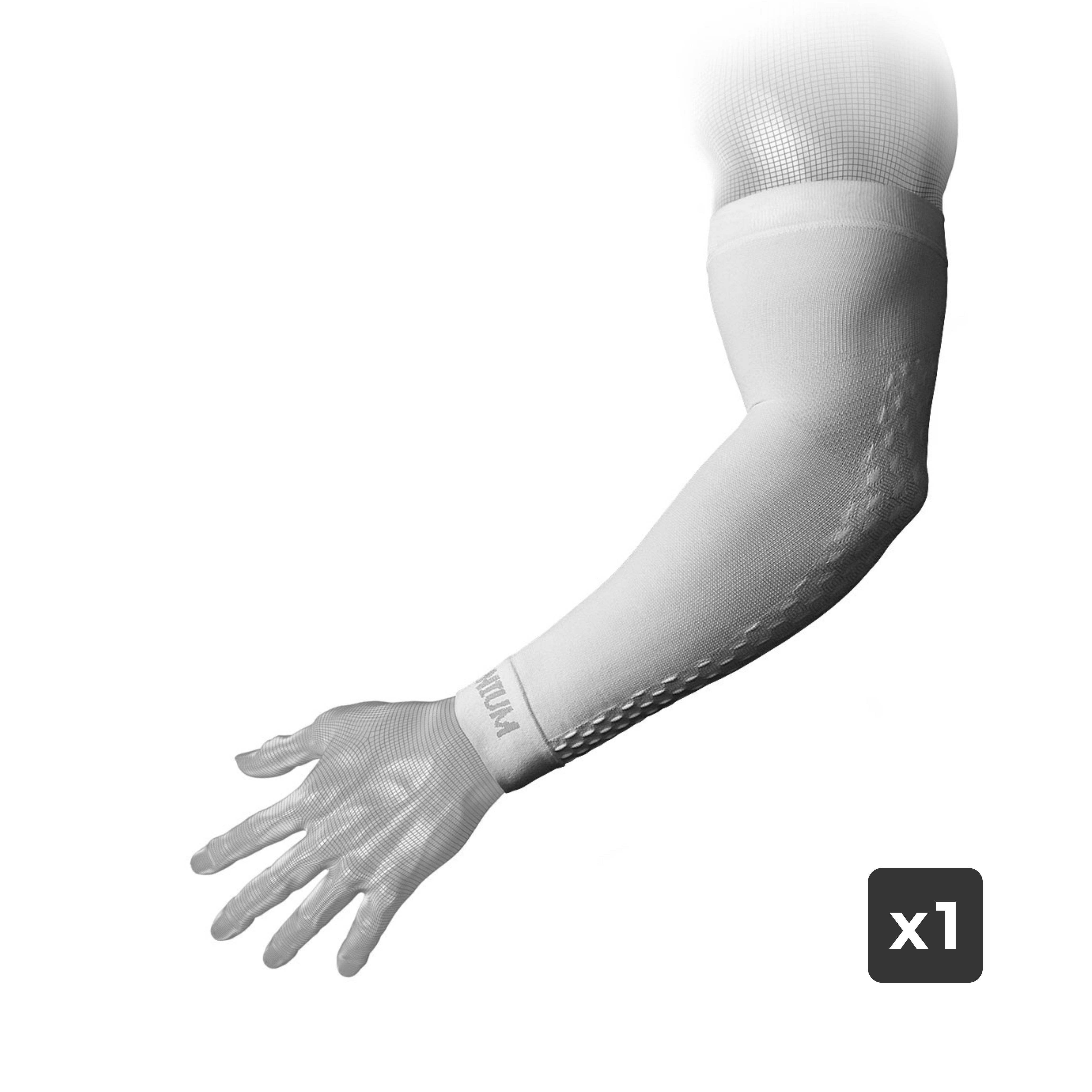 eXtend Low – Compression Arm Sleeves for Recovery – White – x1